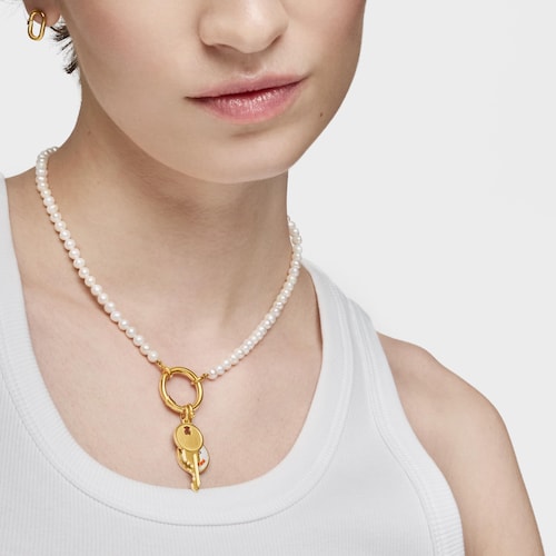 Key Pendant with 18kt gold plating over silver Medallions