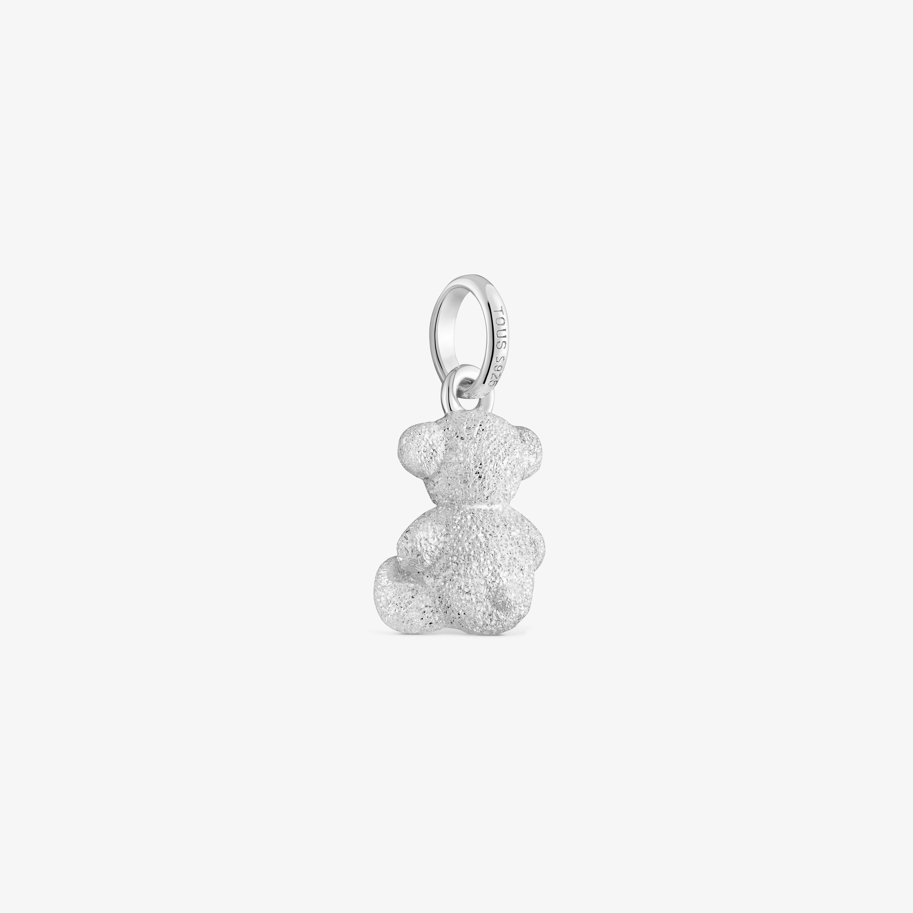 Diamond silver Bear pendant Bold Bear
