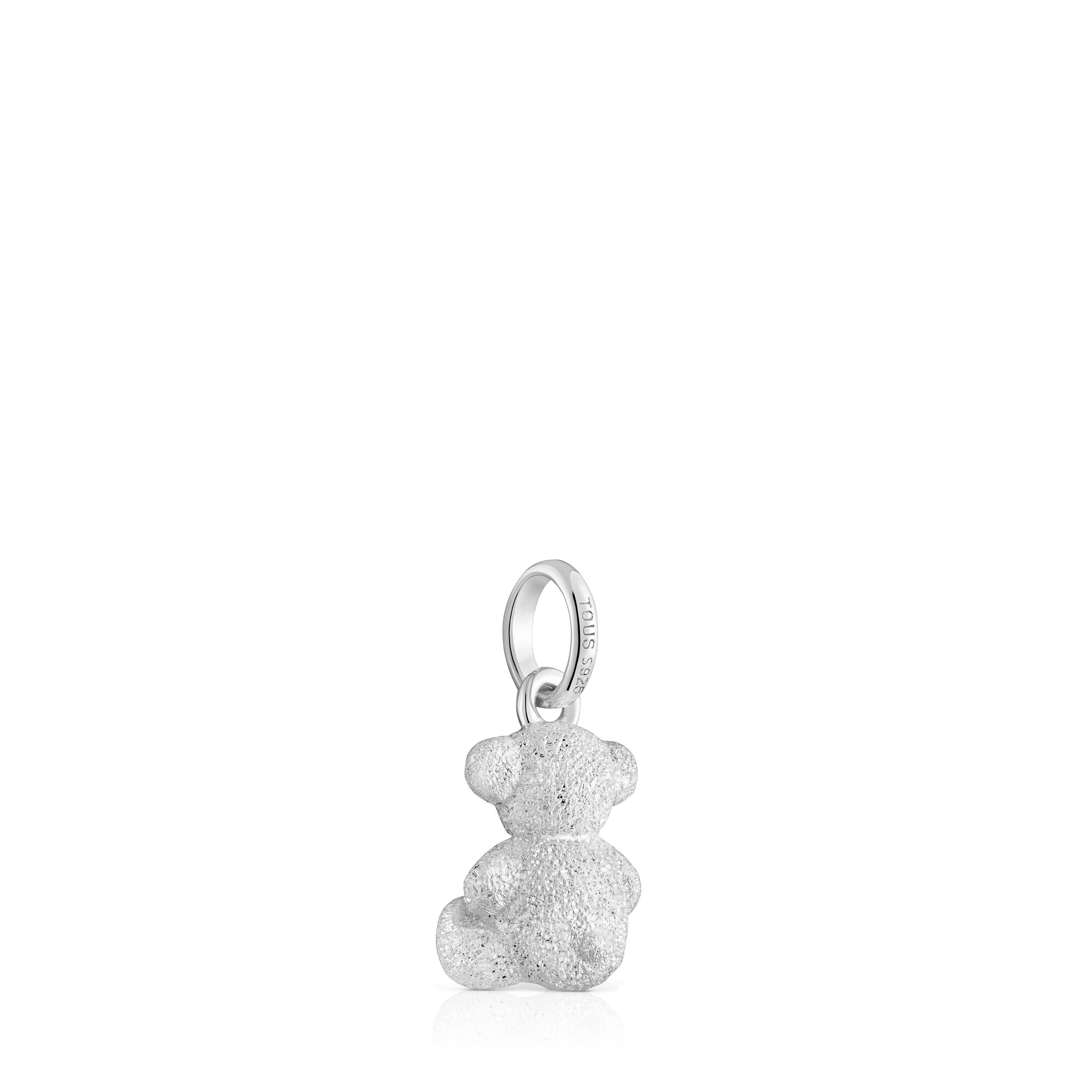 Diamond silver Bear pendant Bold Bear