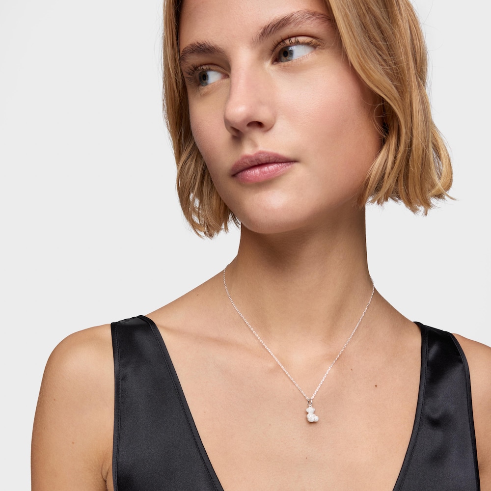 Diamond silver Bear pendant Bold Bear