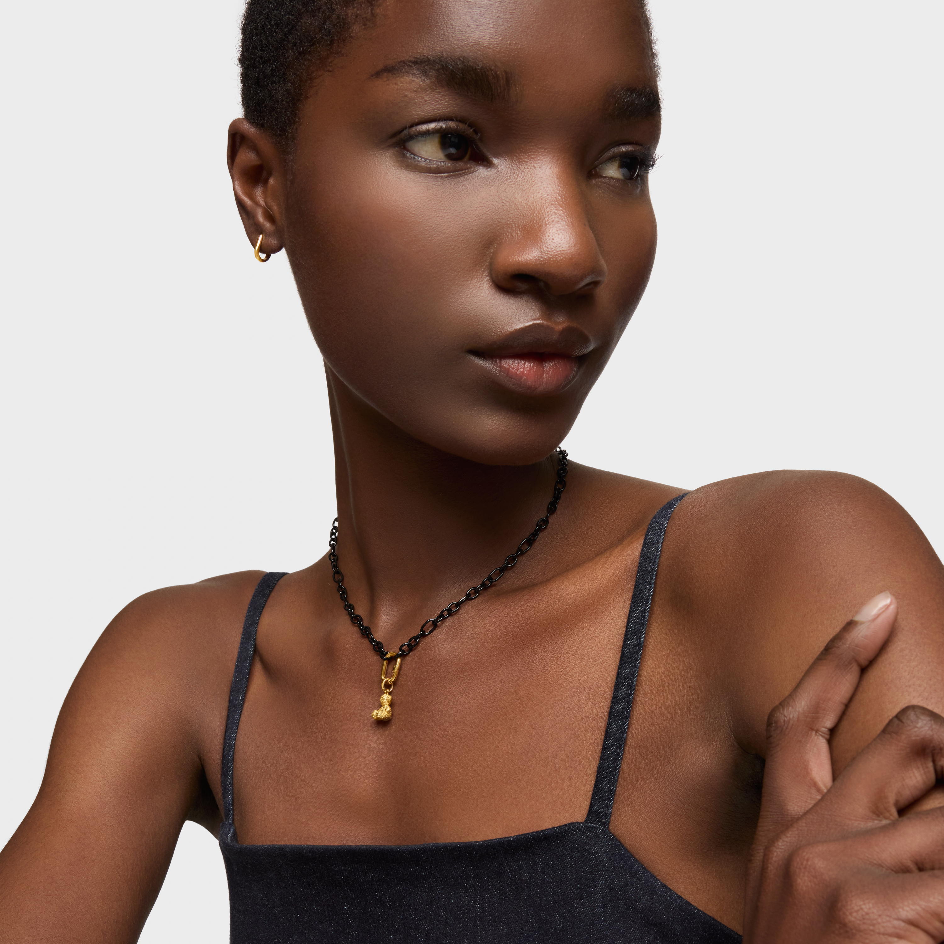 Bear pendant with 18K gold vermeil over diamond silver Bold Bear