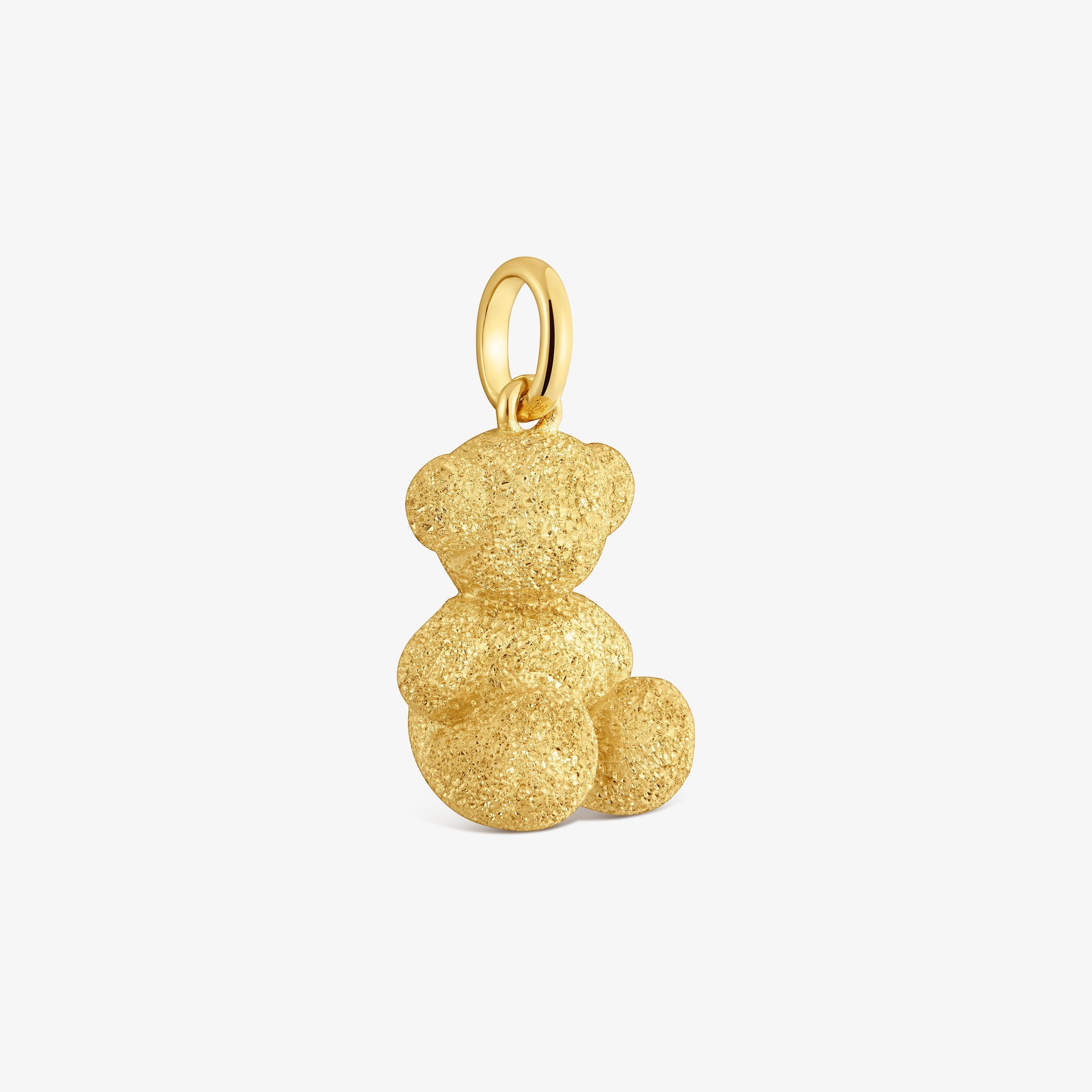 Medium Bear pendant with 18K gold vermeil over diamond silver Bold Bear