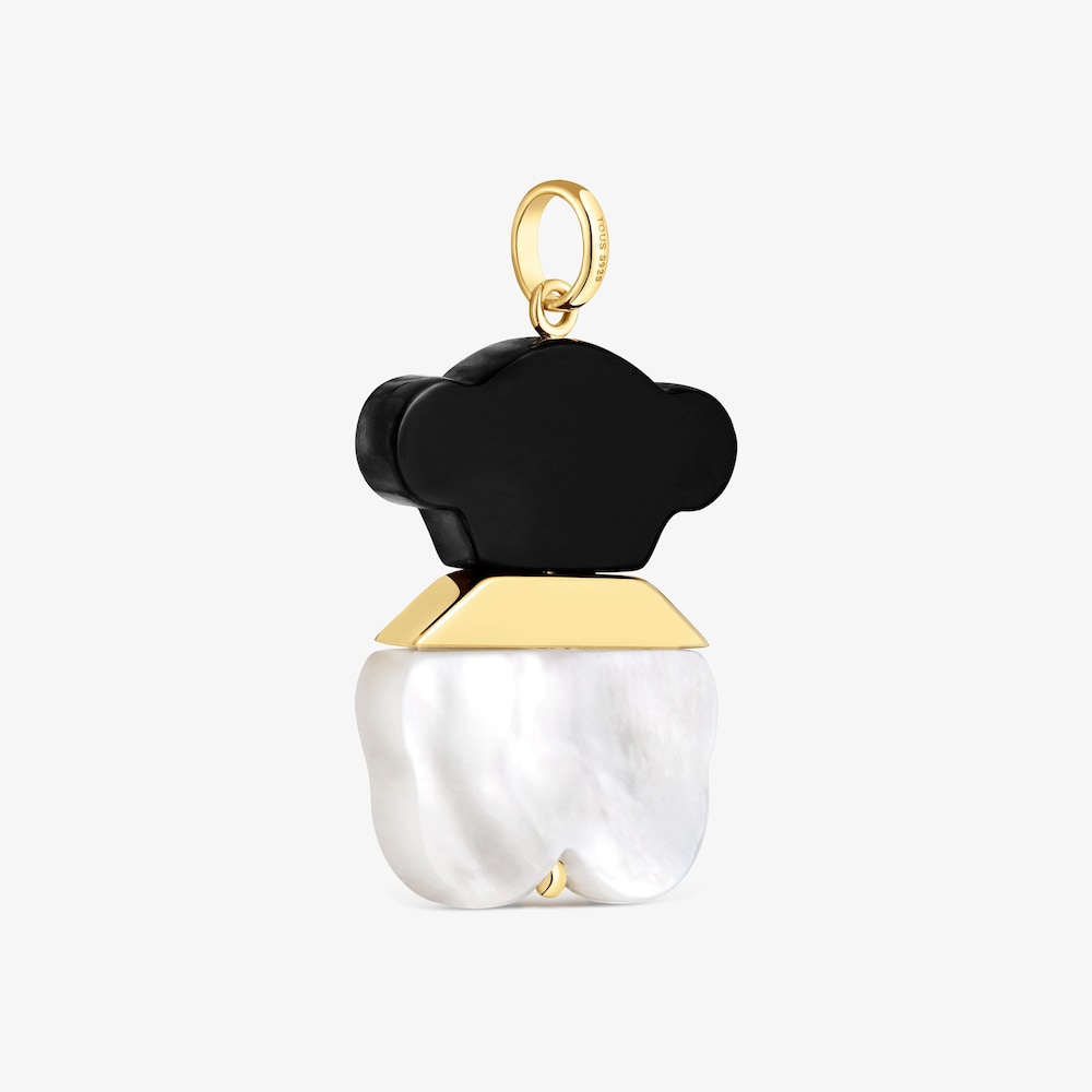 25&nbsp;mm Pr&iacute;vesok s&nbsp;18&nbsp;kt pozl&aacute;ten&iacute;m na striebre, perleťou a&nbsp;&oacute;nyxom Sweet Dolls