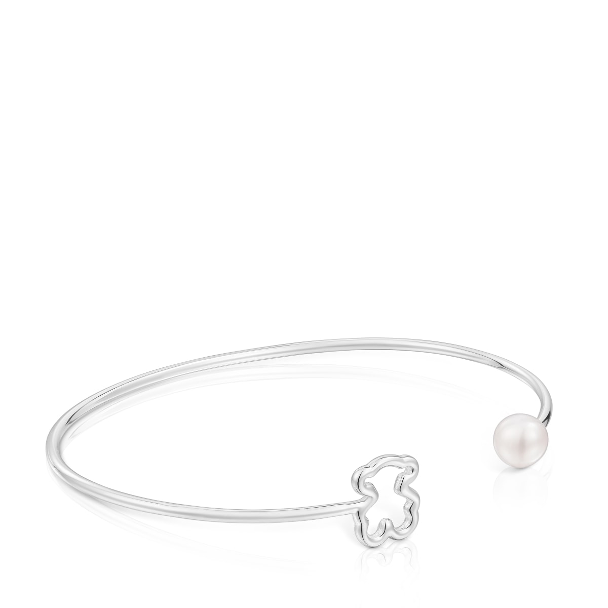 Tous - Pulsera Esclava De Plata Con Perla Cultivada New Silueta - Plateado