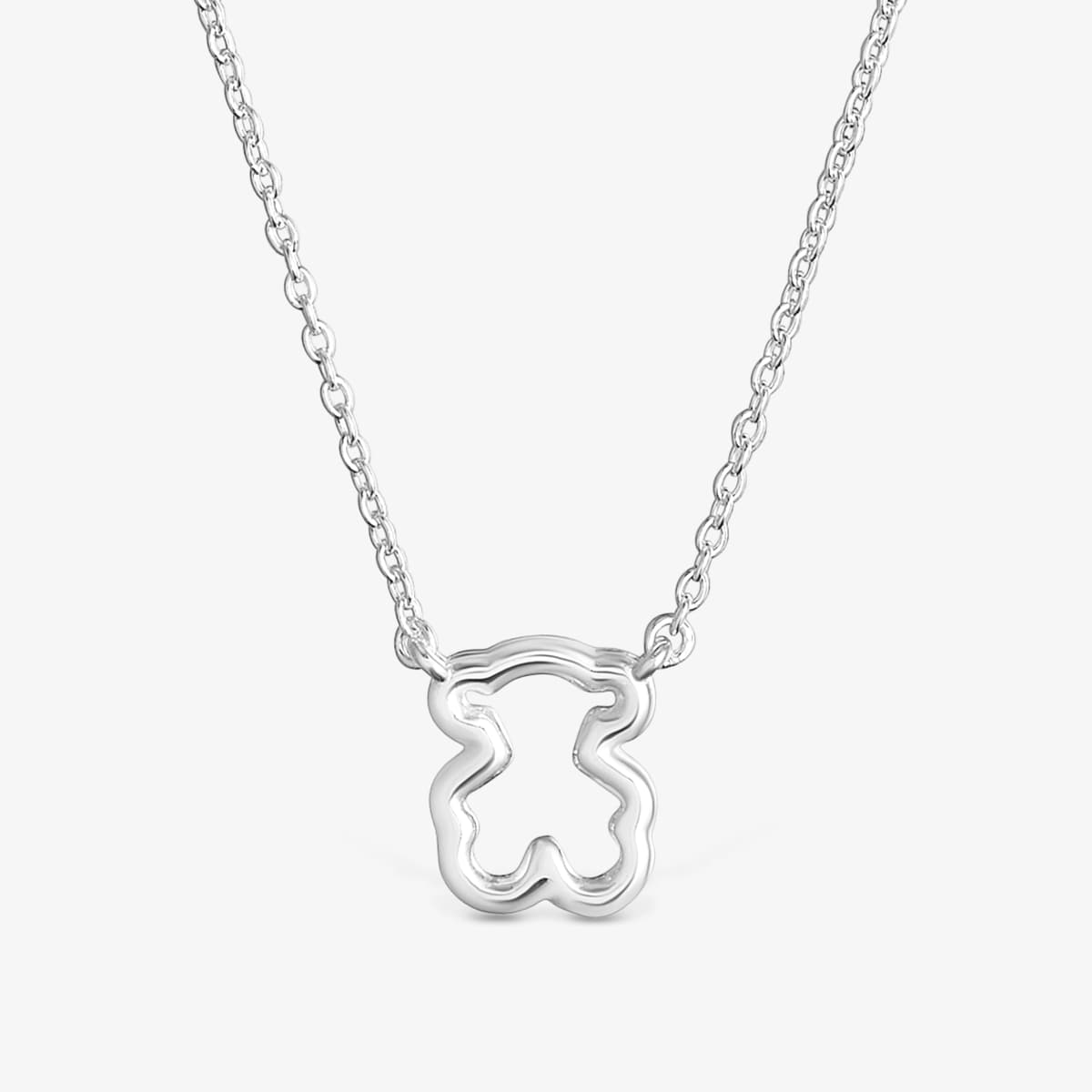 Tous - Collar Corto De Plata Y Motivo Oso New Silueta - Plateado