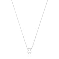 Short silver Necklace with bear motif New Silueta