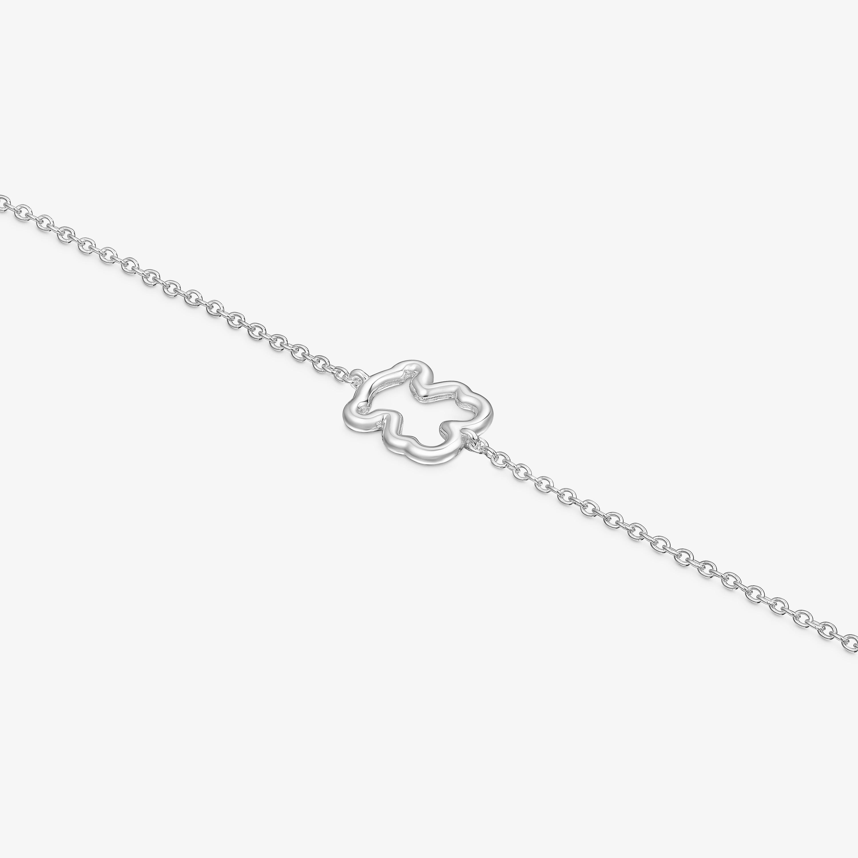 Silver Chain bracelet with bear motif New Silueta
