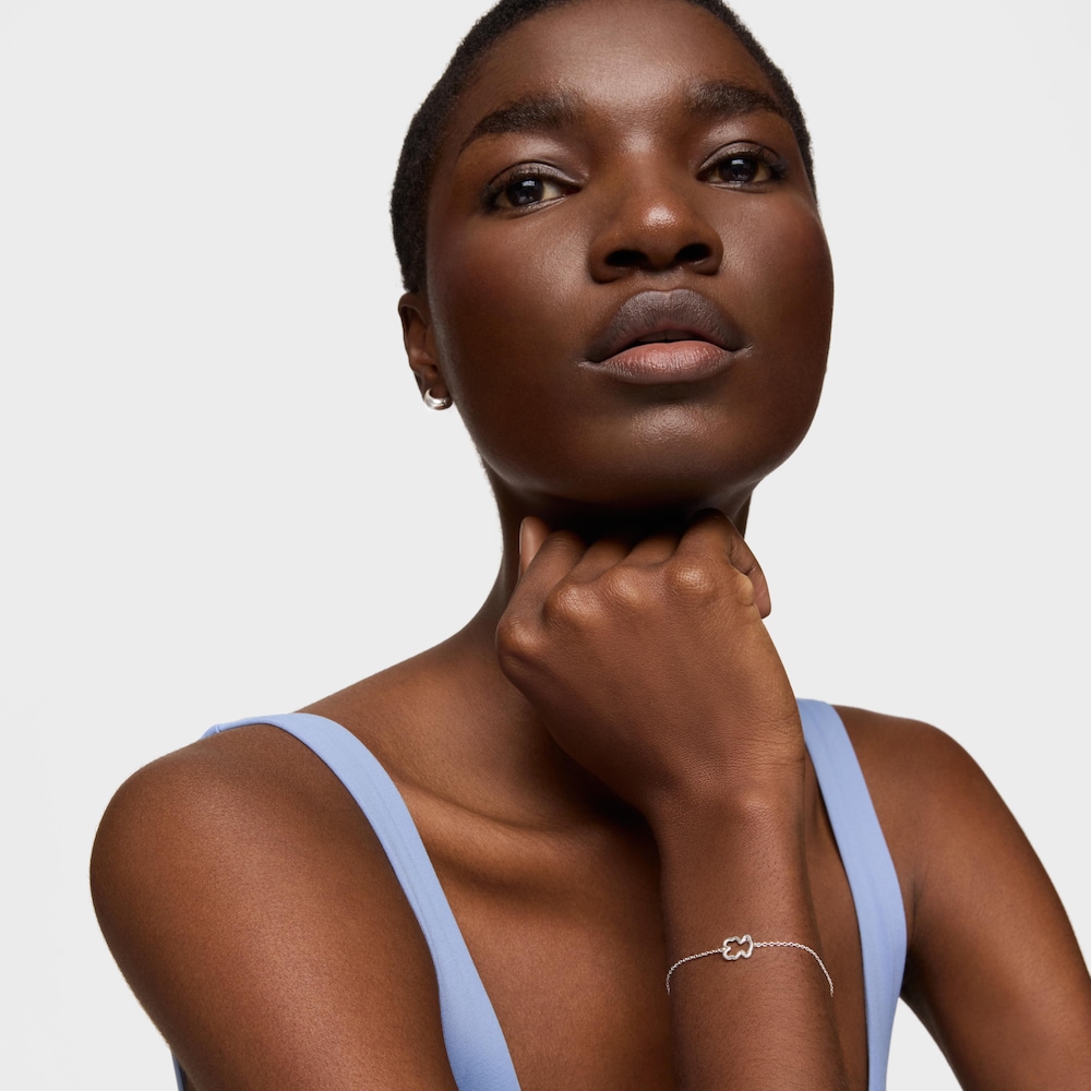 Stř&iacute;brn&yacute; Řet&iacute;zkov&yacute; n&aacute;ramek s motivem medv&iacute;dka New Silueta