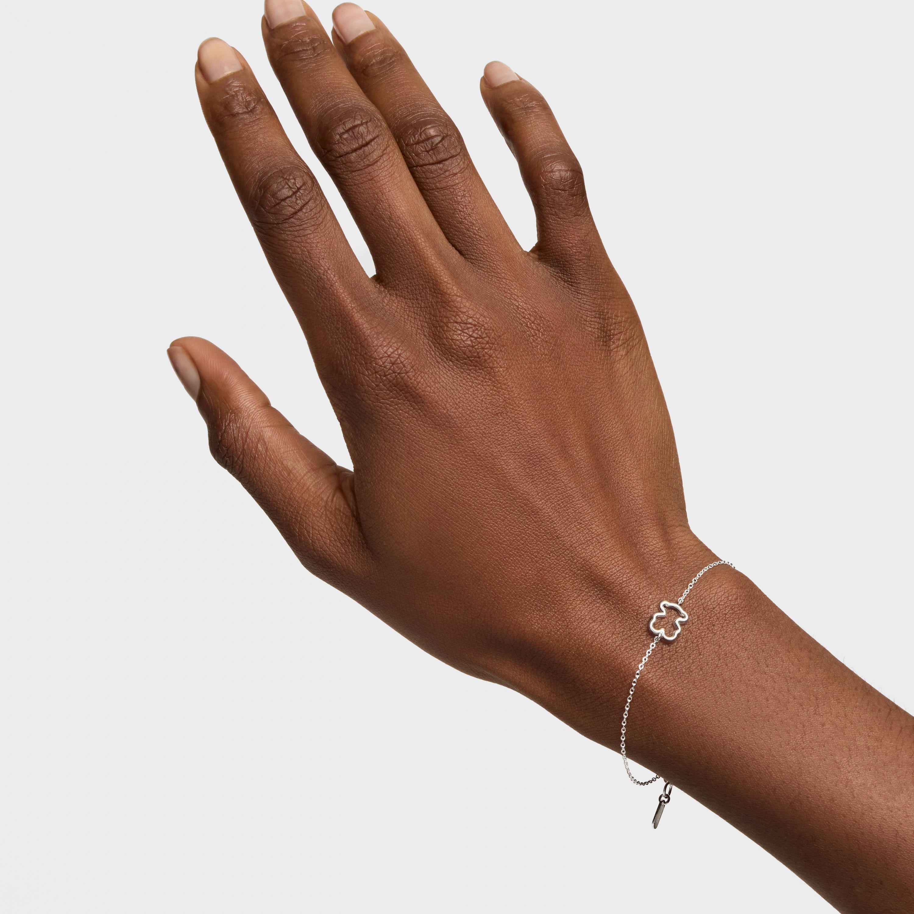 Silver Chain bracelet with bear motif New Silueta