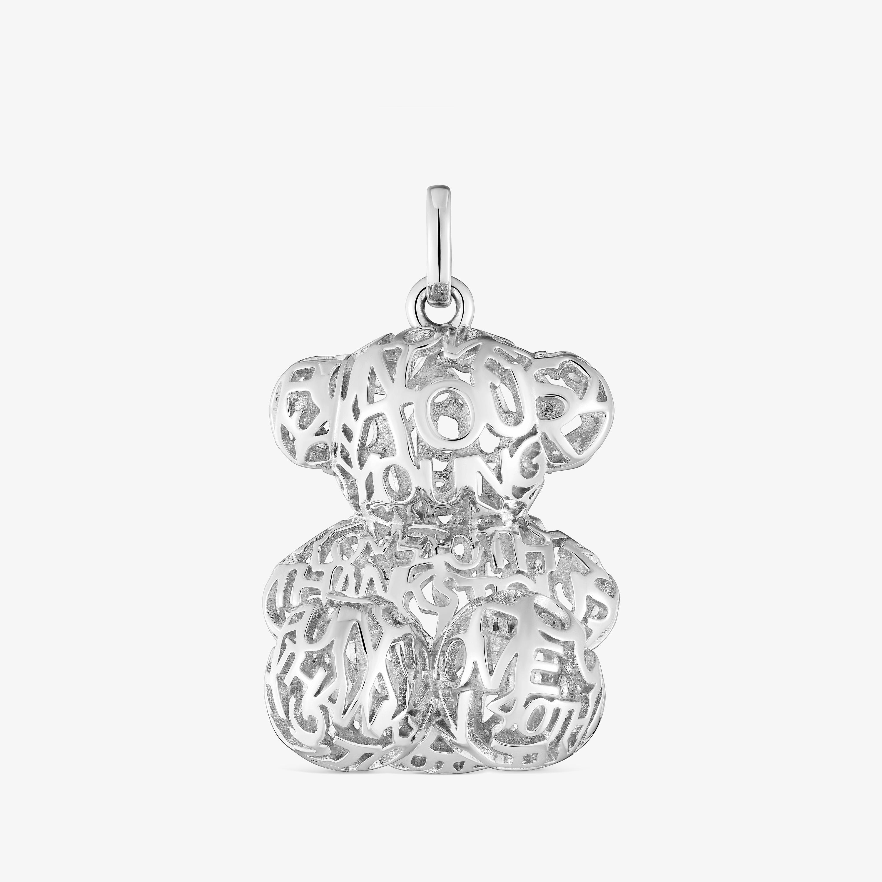 mm silver openwork bear Pendant Bold Bear