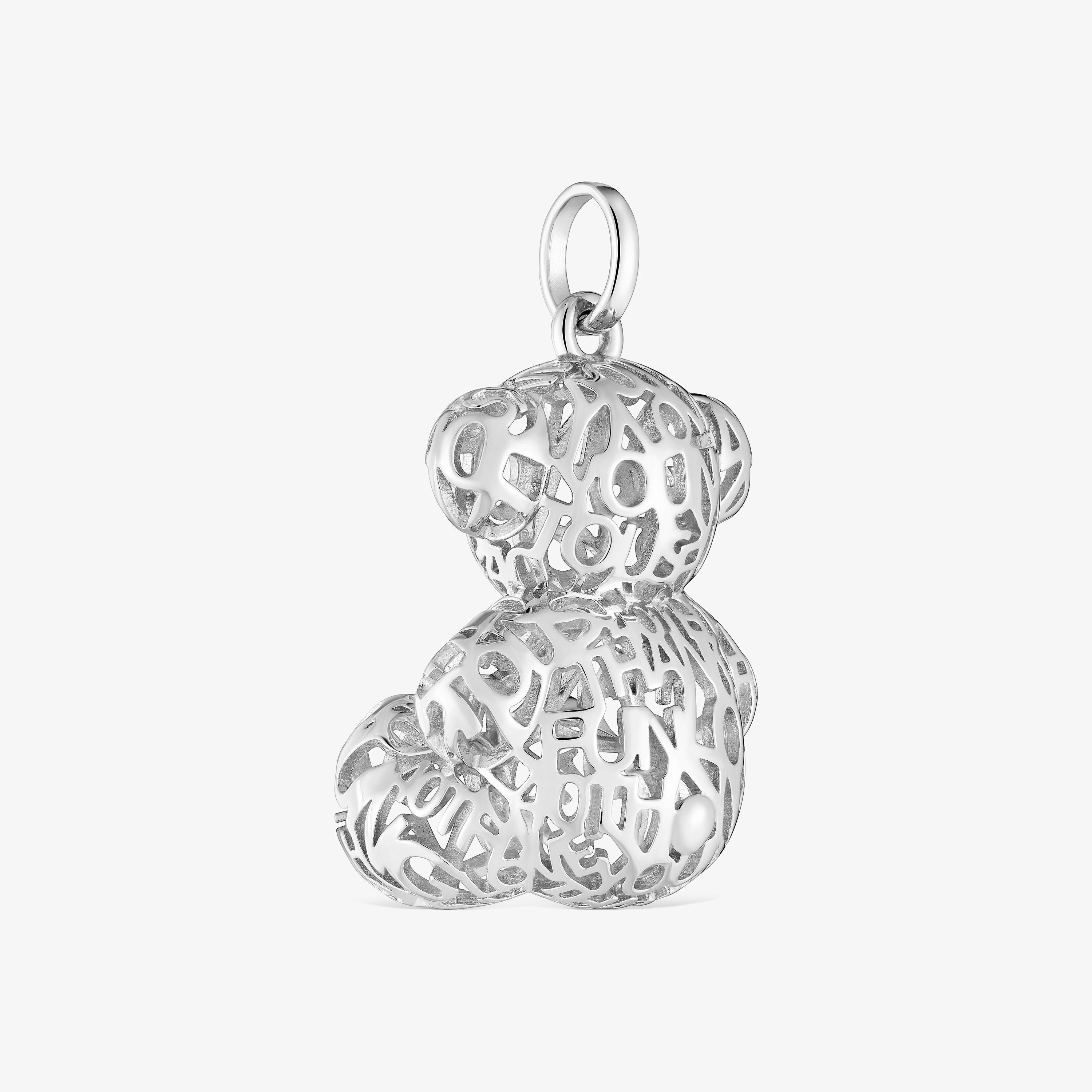 mm silver openwork bear Pendant Bold Bear