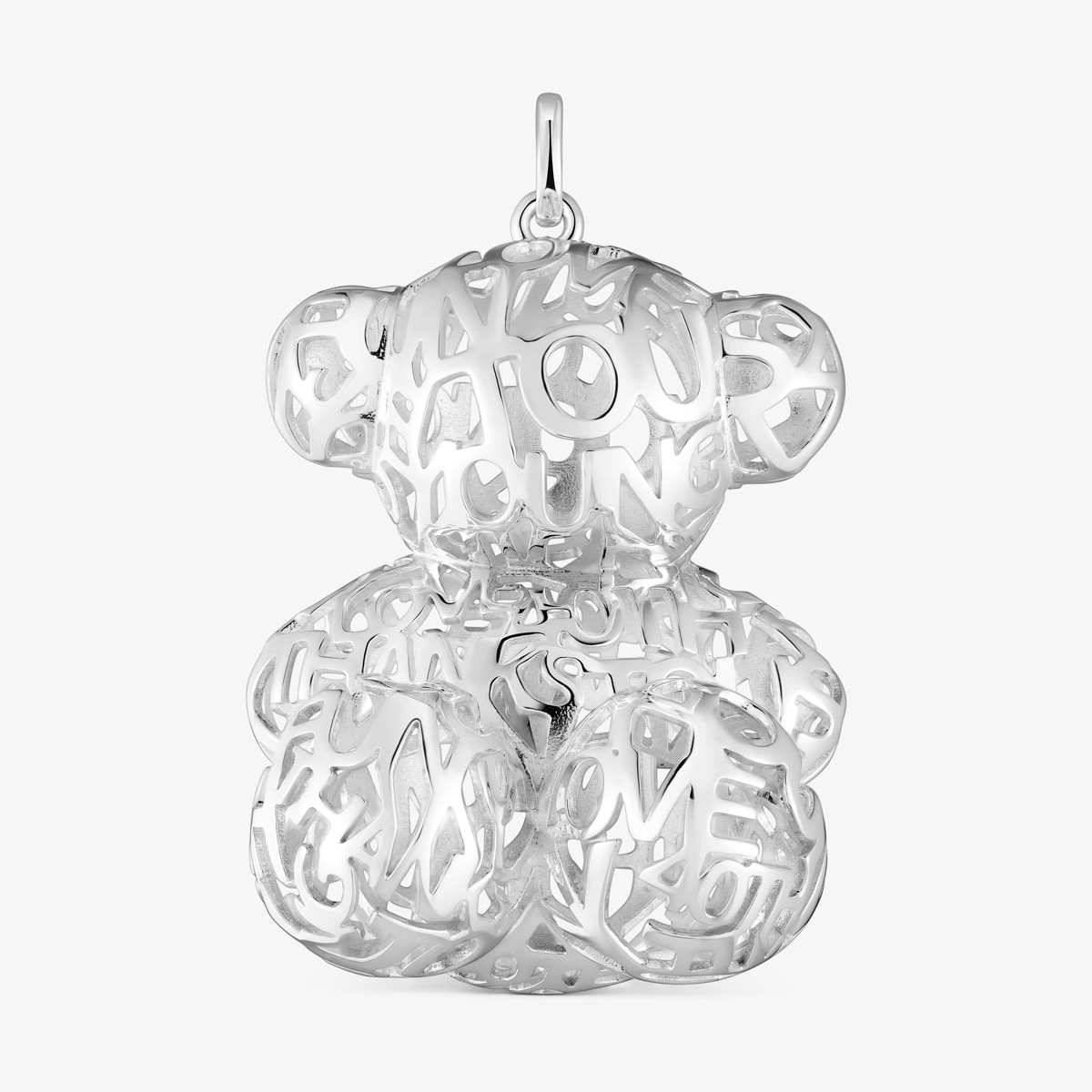 Tous - Colgante Oso Calado De Plata 40 Mm Bold Bear - Plateado