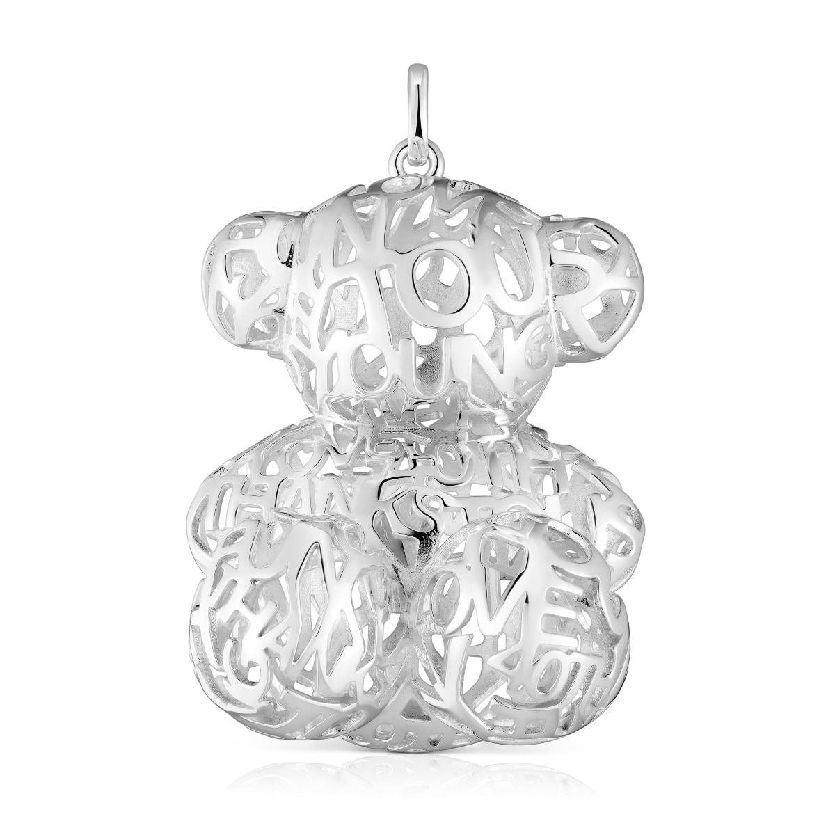 Tous - Colgante Oso Calado De Plata 40 Mm Bold Bear - Plateado