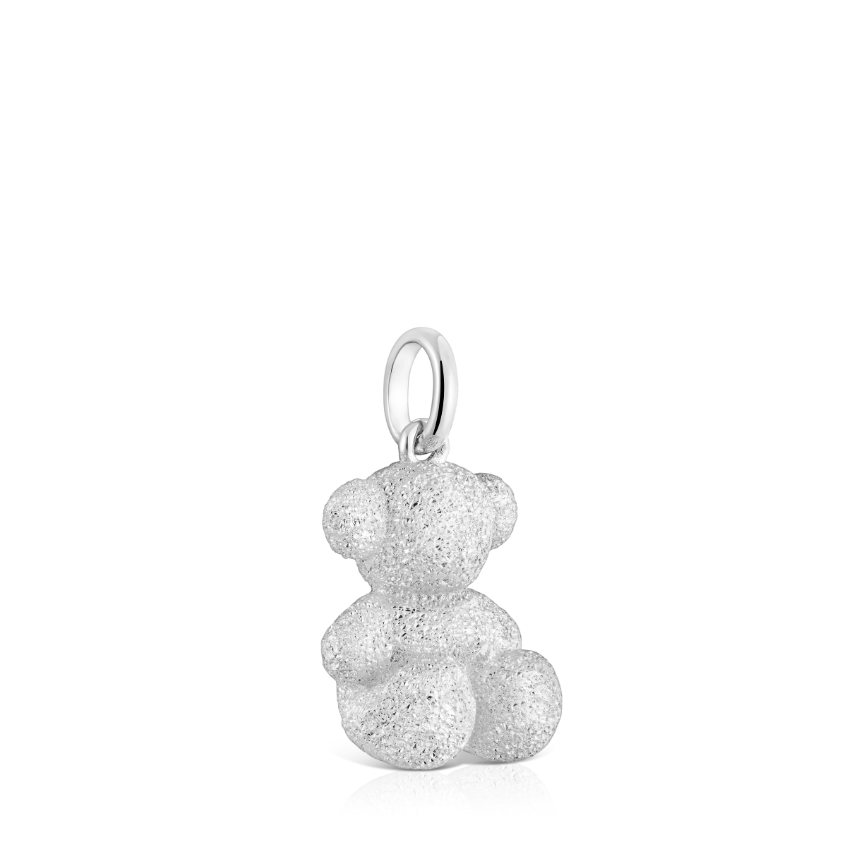 Medium diamond silver Bear pendant Bold Bear