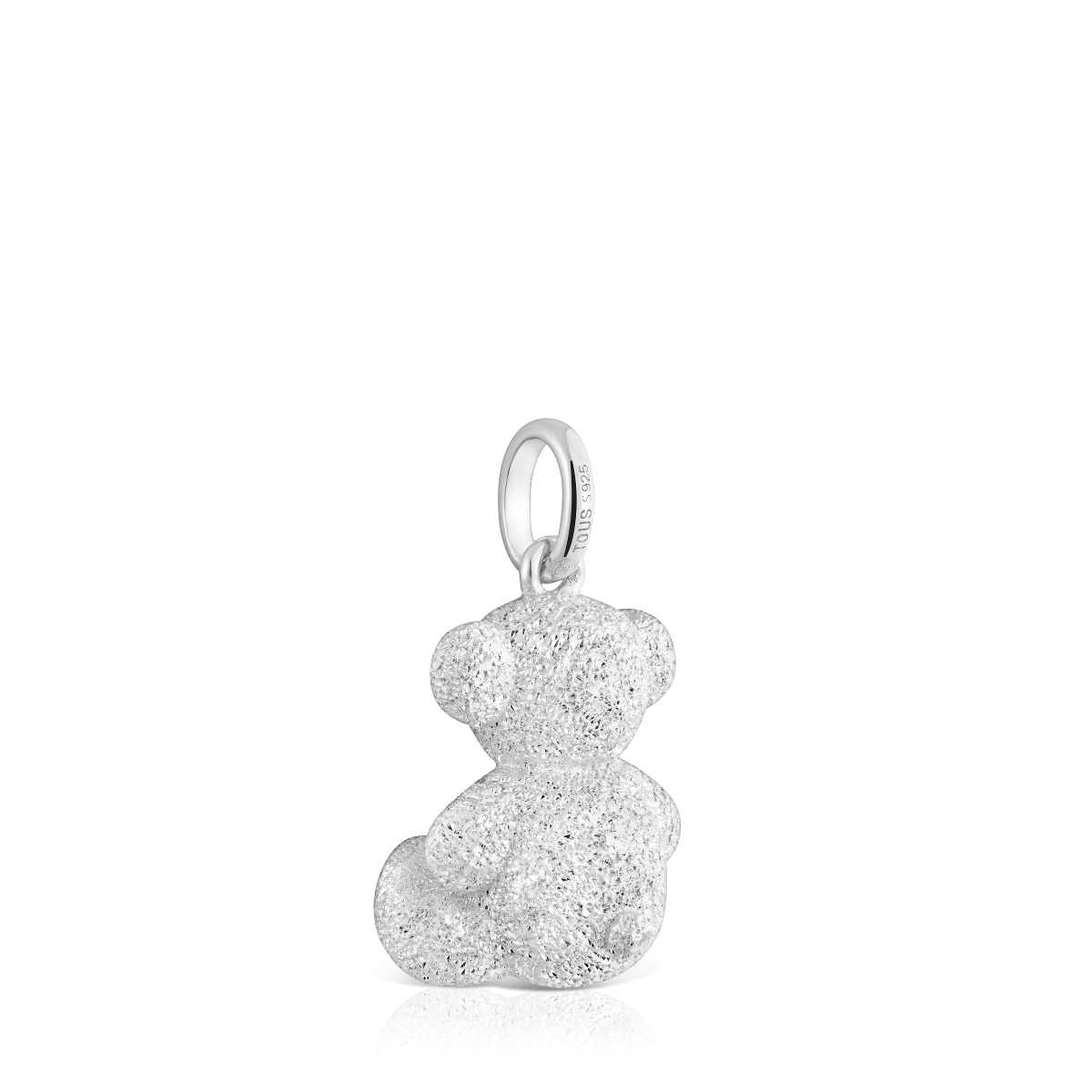 Medium diamond silver Bear pendant Bold Bear