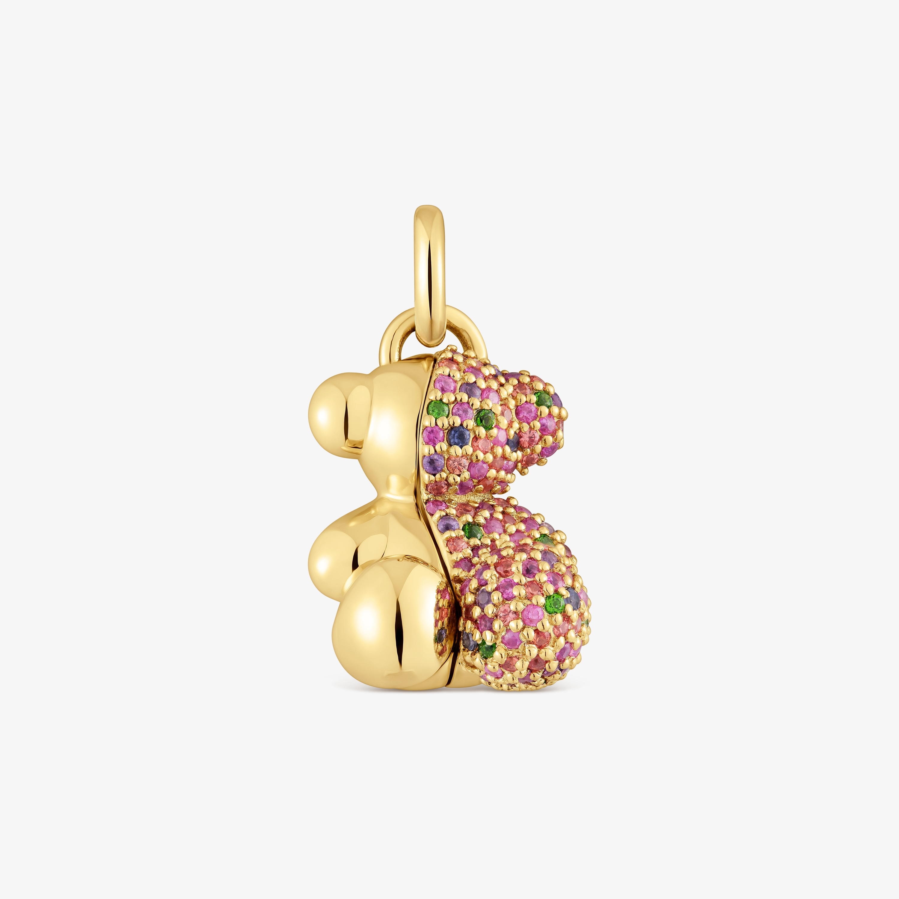 Pendant with 18K gold vermeil and gemstones My Other Half