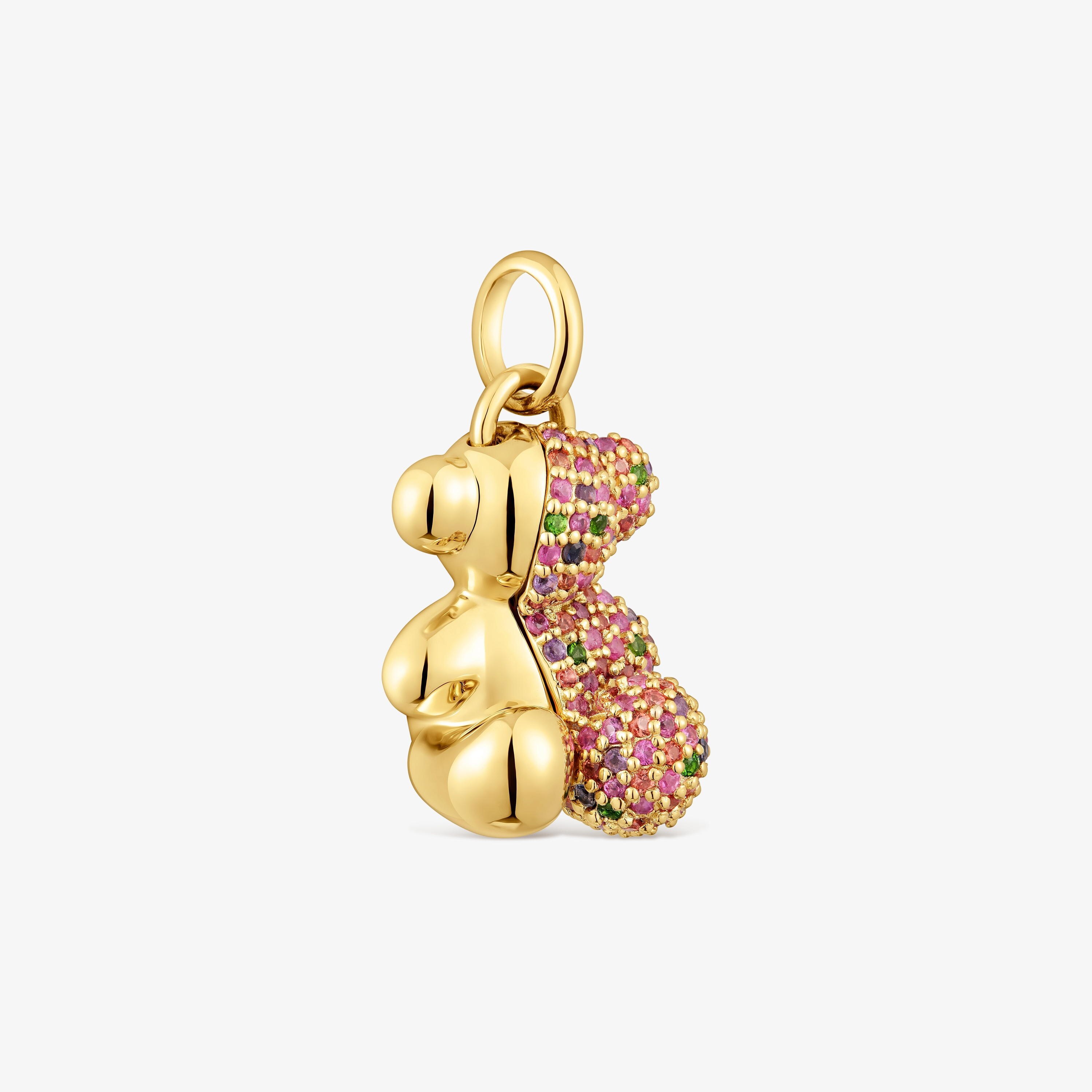 Pendant with 18K gold vermeil and gemstones My Other Half