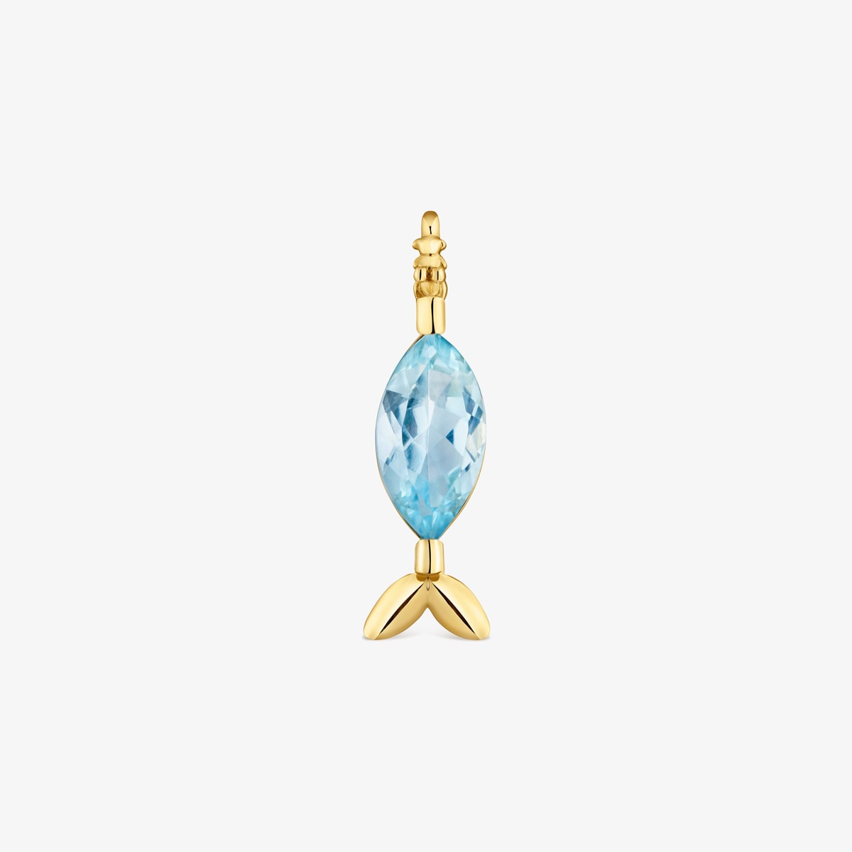 Tous - Colgante De Oro De 14 Kt Y Topacio Medallions - Azul