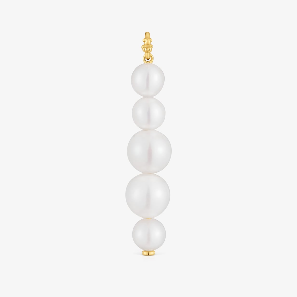 Tous - Colgante Largo De Oro De 14 Kt Y Perlas Cultivadas Medallions - Blanco