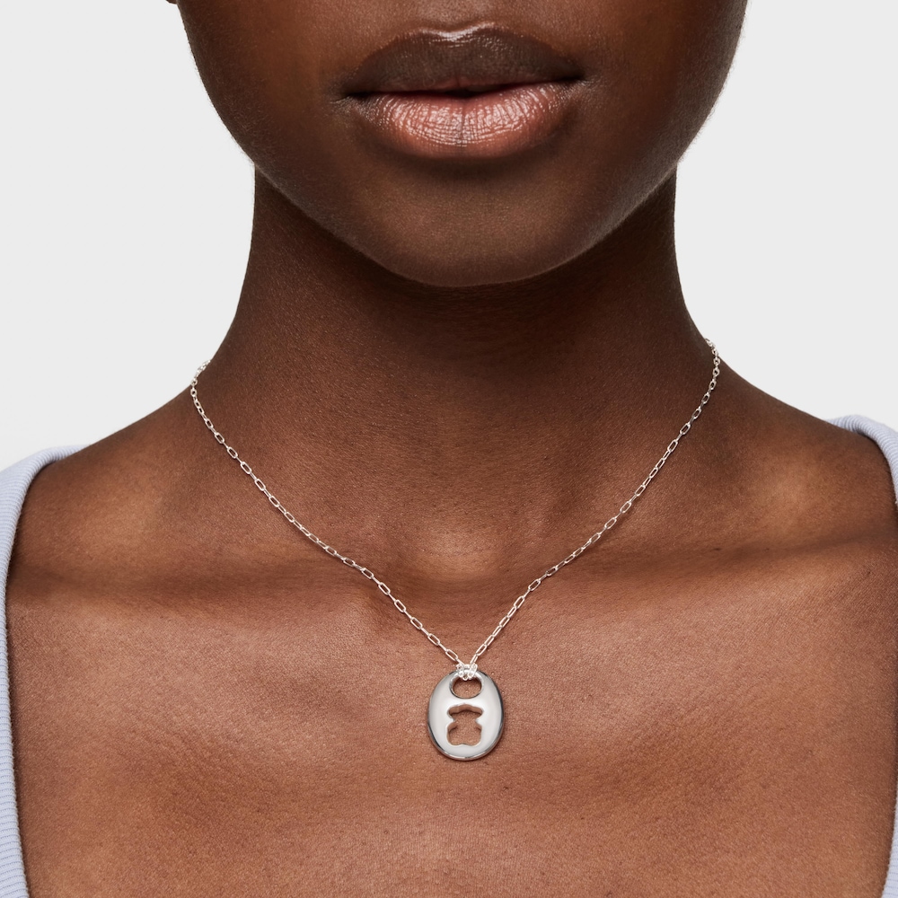 Collar de plata Calabrote Oso