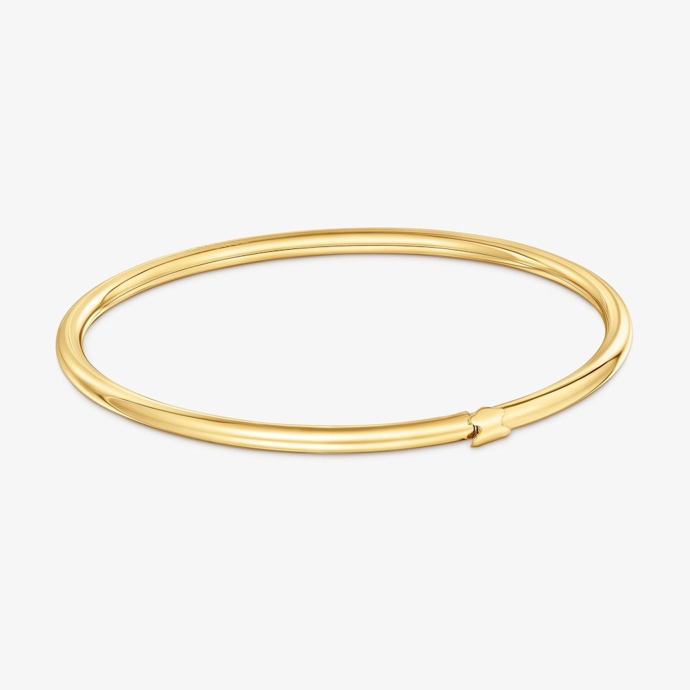 Bracelet manchette en argent plaqu&eacute; or 18&nbsp;ct Hold