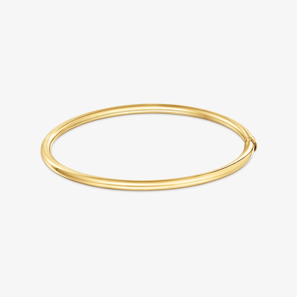 Bracelet manchette en argent plaqu&eacute; or 18&nbsp;ct Hold