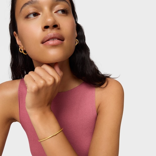 Pulsera esclava con baño de oro de 18 kt sobre plata Hold