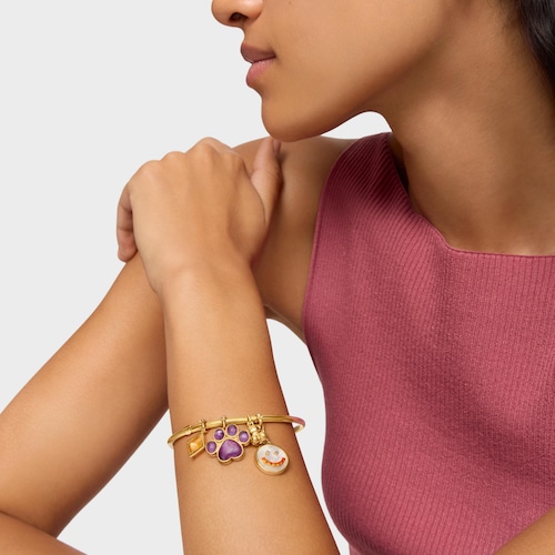 Pulsera esclava con baño de oro de 18 kt sobre plata Hold