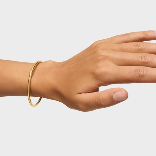 Pulsera esclava con baño de oro de 18 kt sobre plata Hold