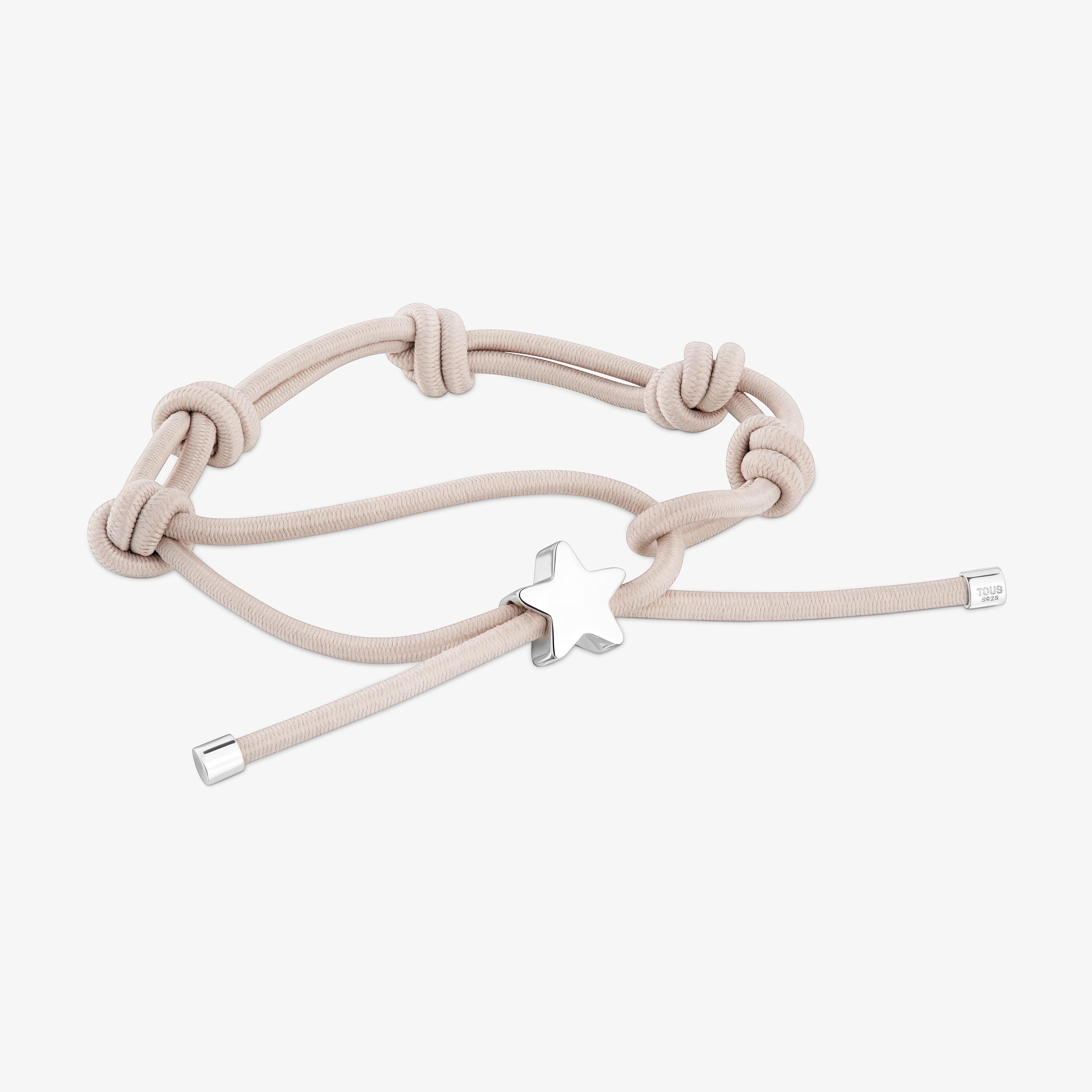 Gray elastic Bracelet and silver star Sweet Dolls