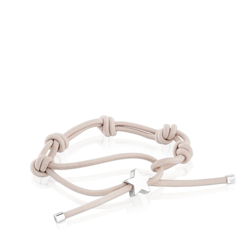 Gray elastic Bracelet and silver star Sweet Dolls