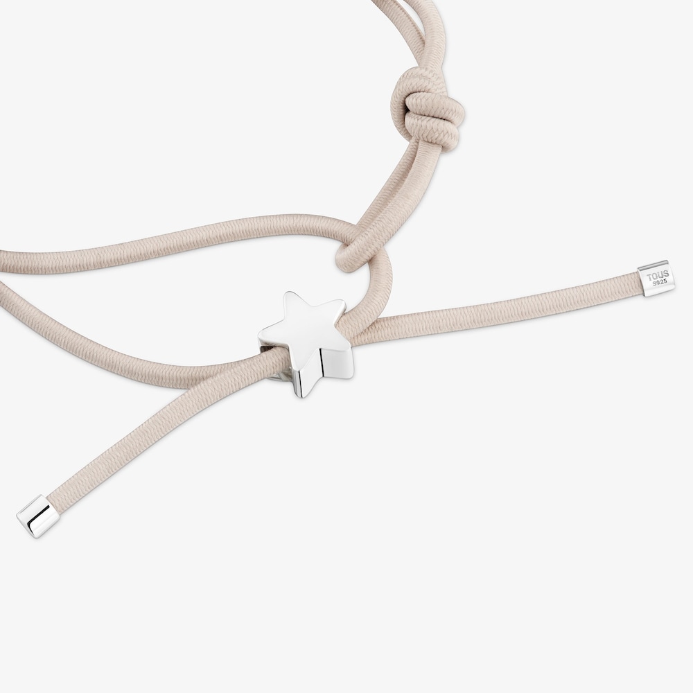 Gray elastic Bracelet and silver star Sweet Dolls