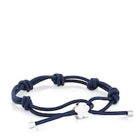 Blue elastic Bracelet and silver flower Sweet Dolls