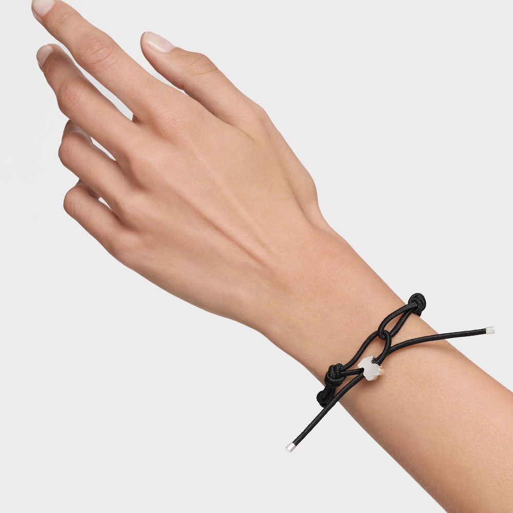 Black elastic Bracelet with silver bear Sweet Dolls