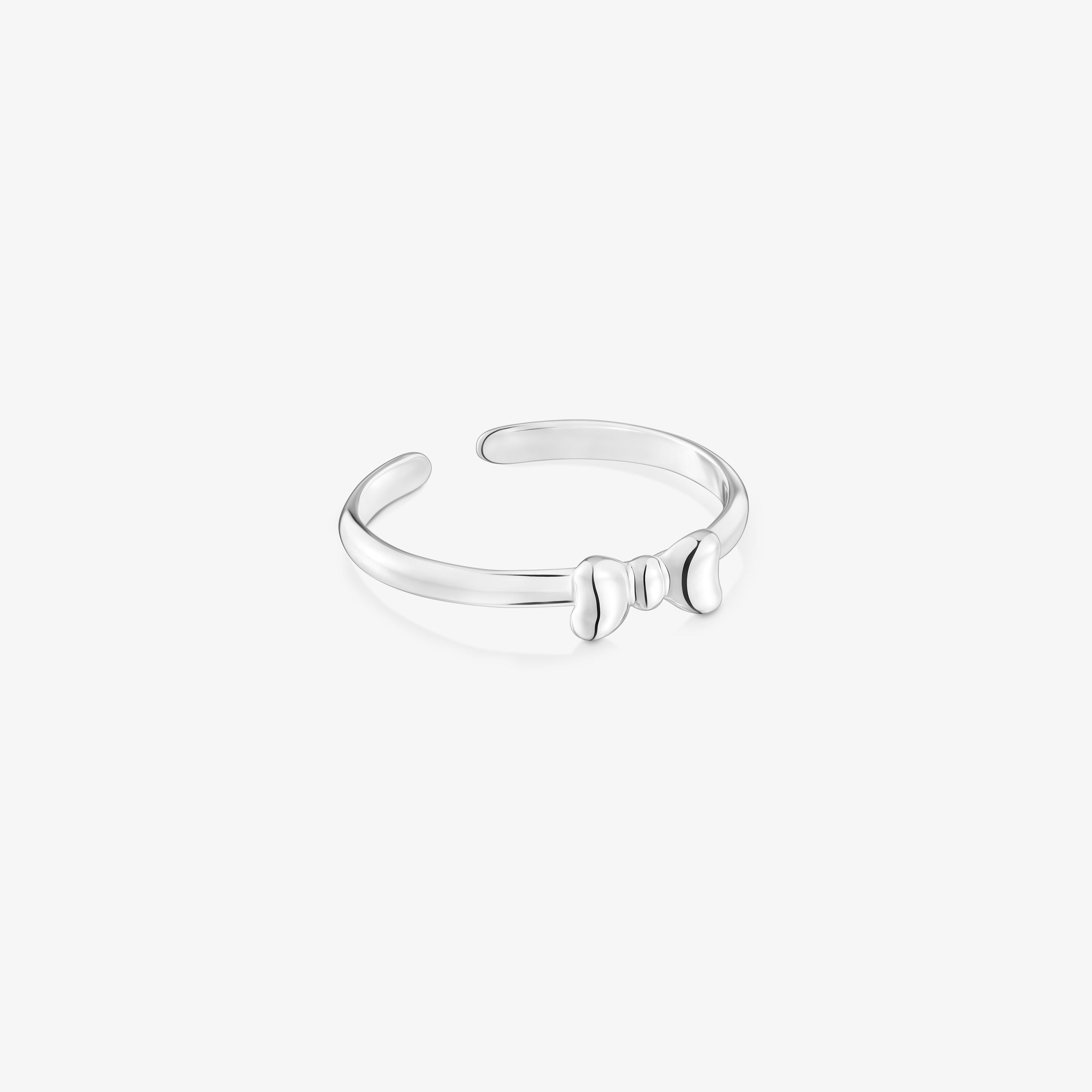Silver bow-motif Nail ring TOUS Ribbon