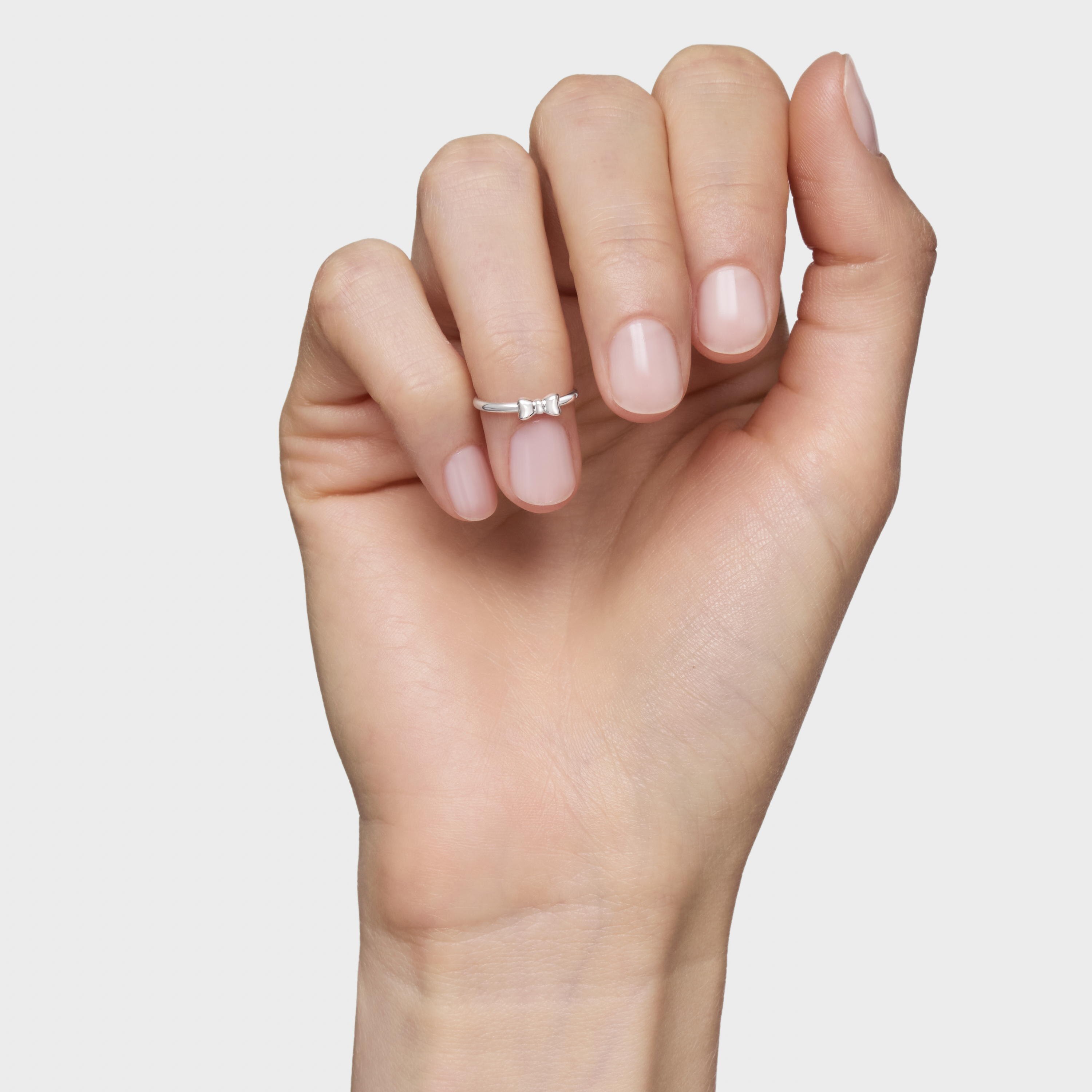 Silver bow-motif Nail ring TOUS Ribbon