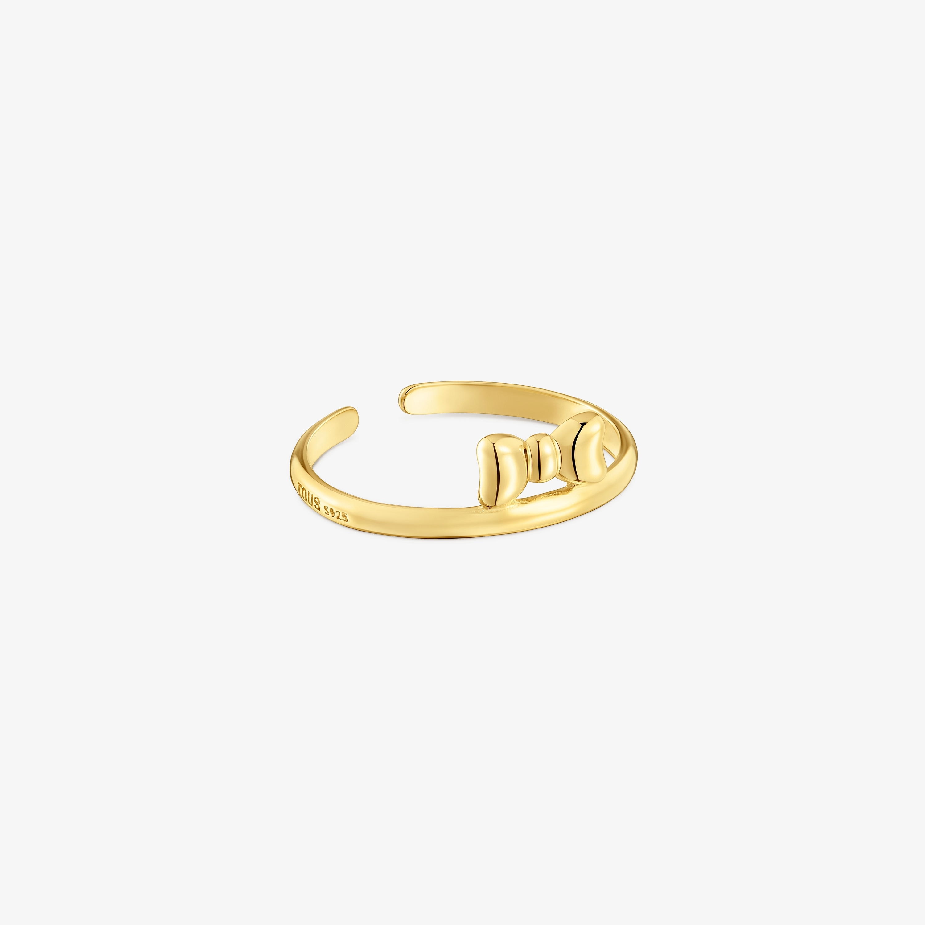 Nail ring with 18K gold vermeil and bow motif TOUS Ribbon
