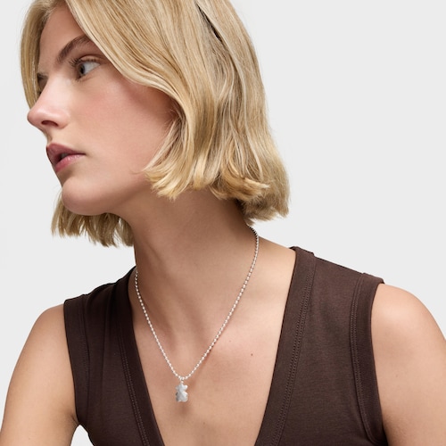 Dije oso de plata Icon Metal