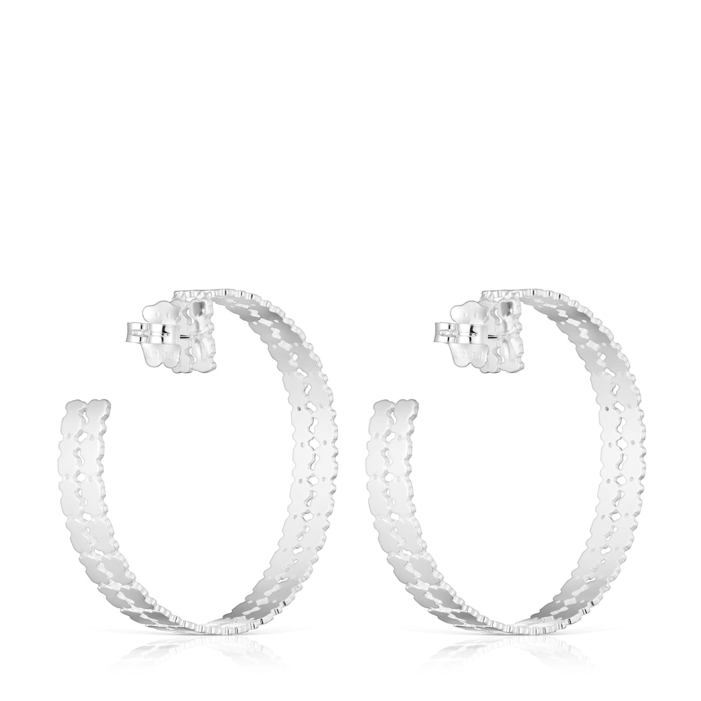 45 mm silver Hoop earrings TOUS Sweet 40s