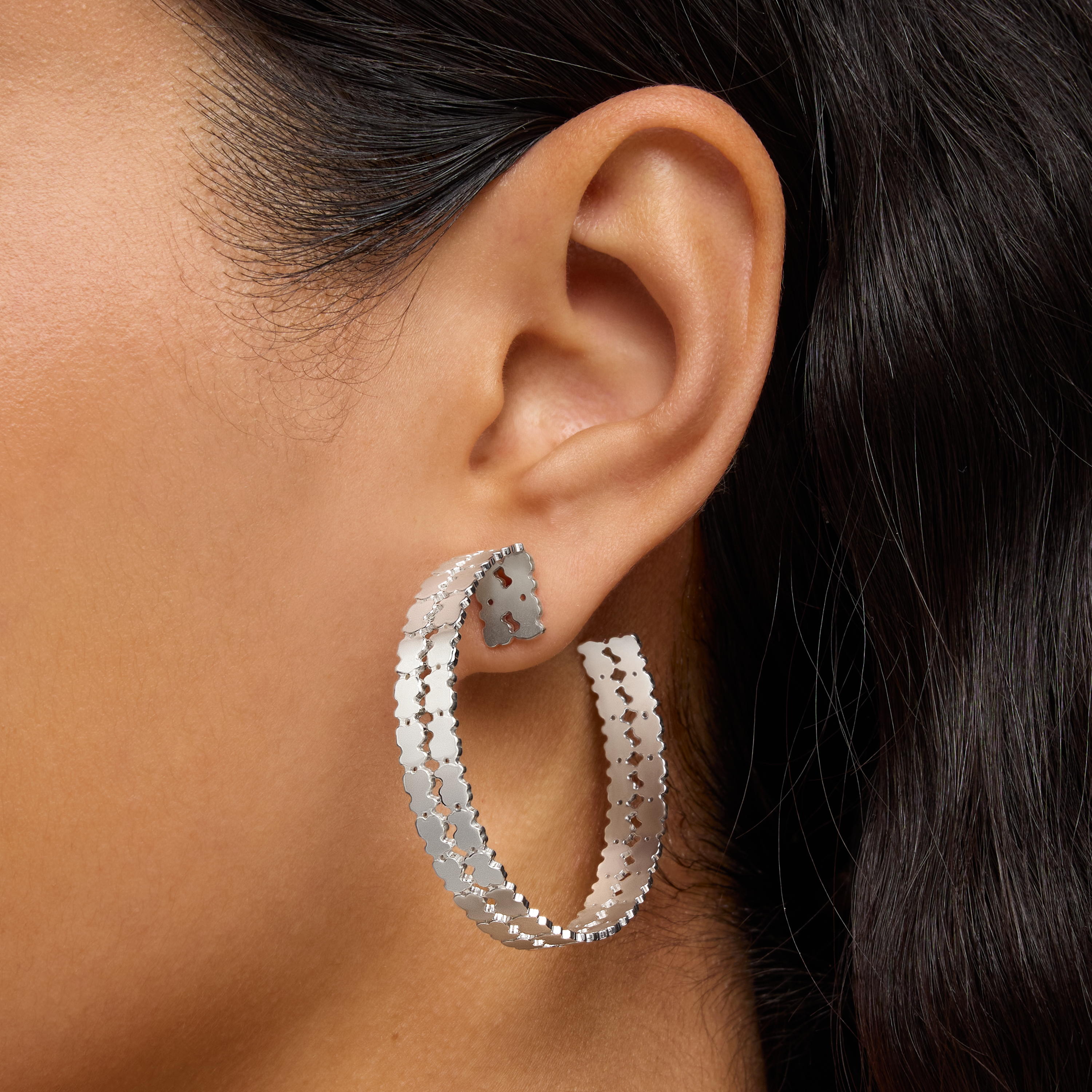 mm silver Hoop earrings TOUS Sweet 40s