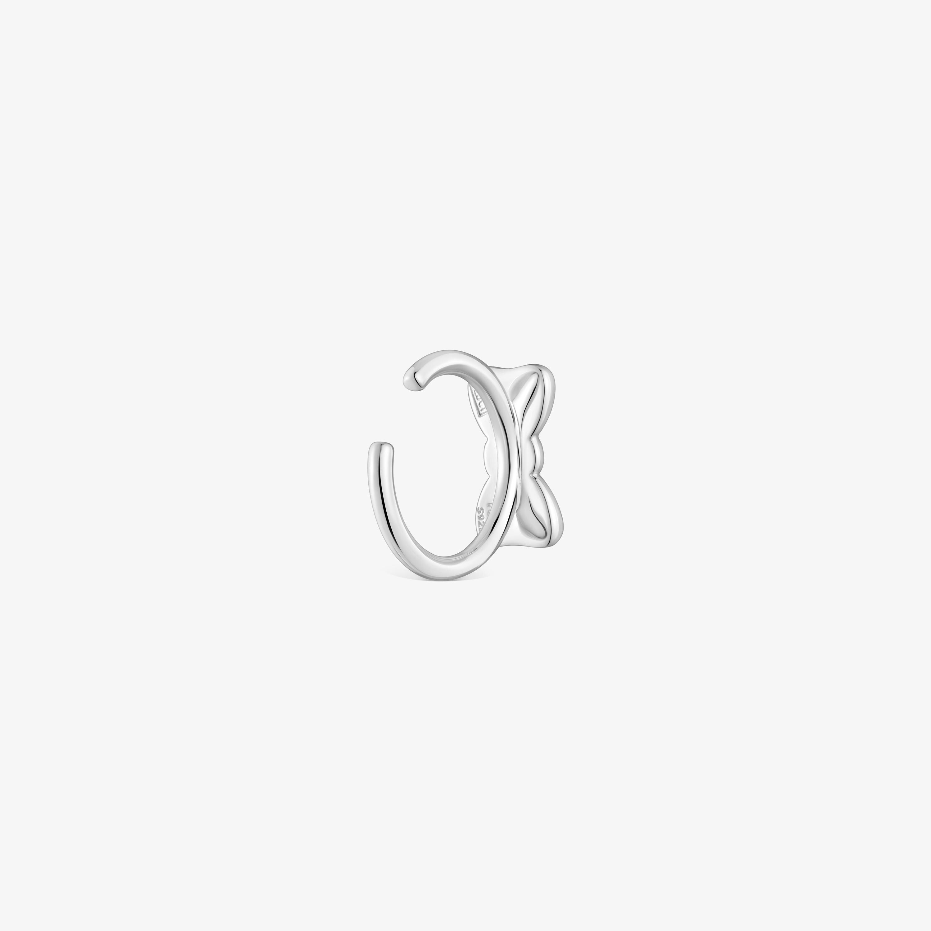 Silver bow Earcuff TOUS Ribbon