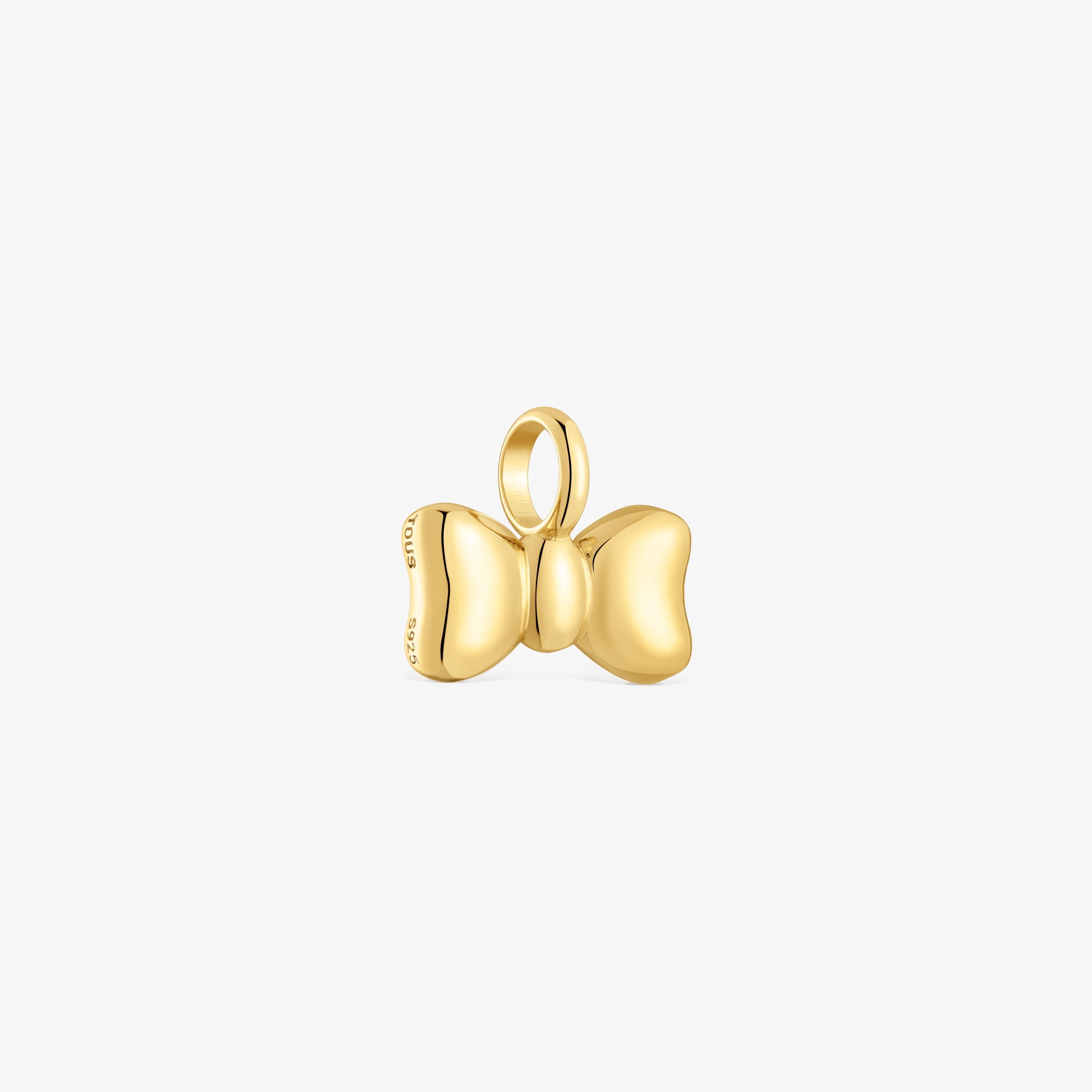 15 mm bow ring Pendant with 18K gold vermeil TOUS Ribbon