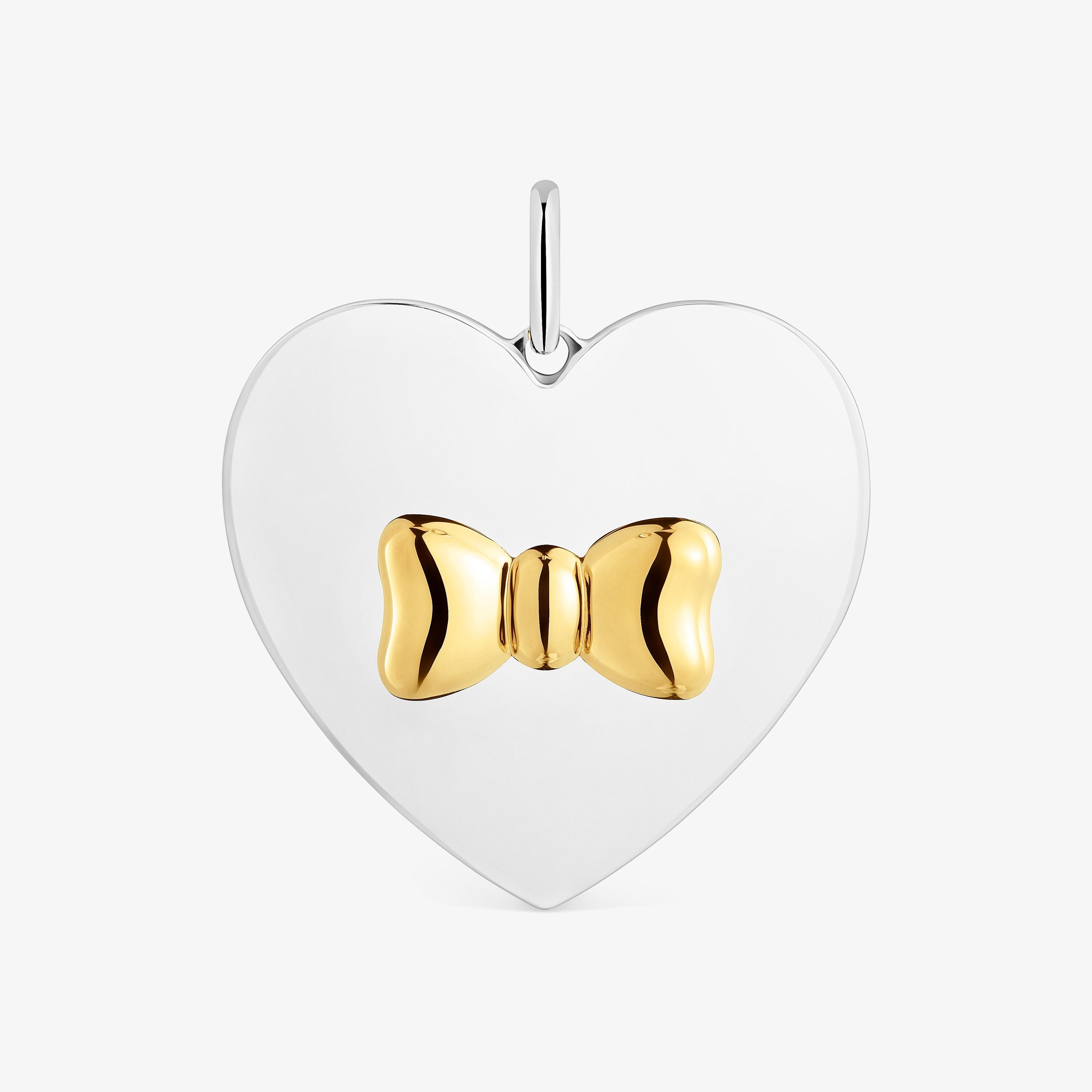Two-tone bow-motif heart Pendant TOUS Ribbon