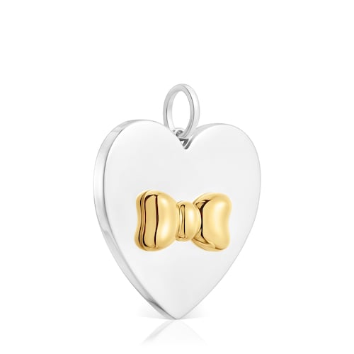 Twotone bowmotif heart Pendant TOUS Ribbon
