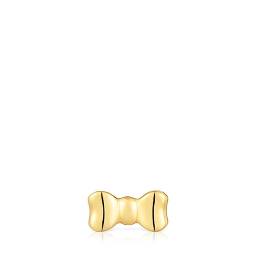 15 mm bow Pendant with 18kt gold plating over silver TOUS Ribbon