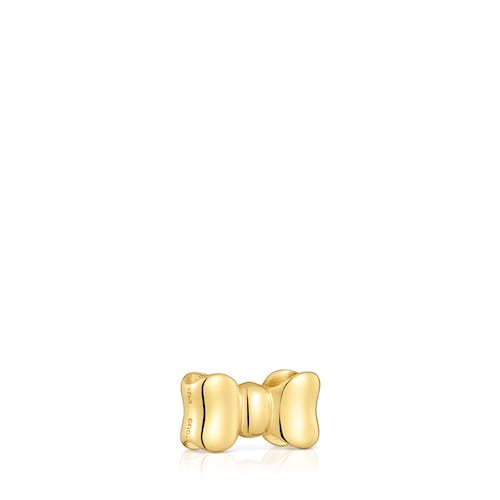 15 mm bow Pendant with 18kt gold plating over silver TOUS Ribbon