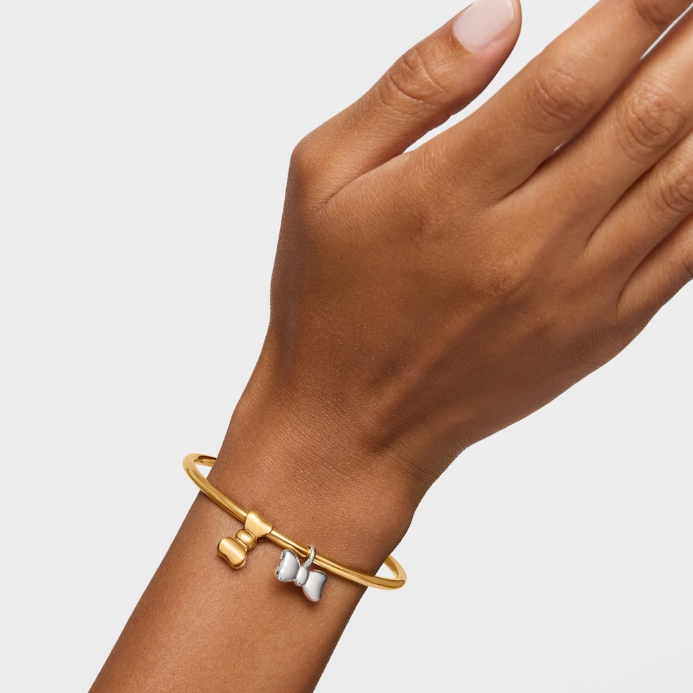 Dije lazo con ba&ntilde;o de oro de 18&nbsp;kt sobre plata 15&nbsp;mm TOUS Ribbon