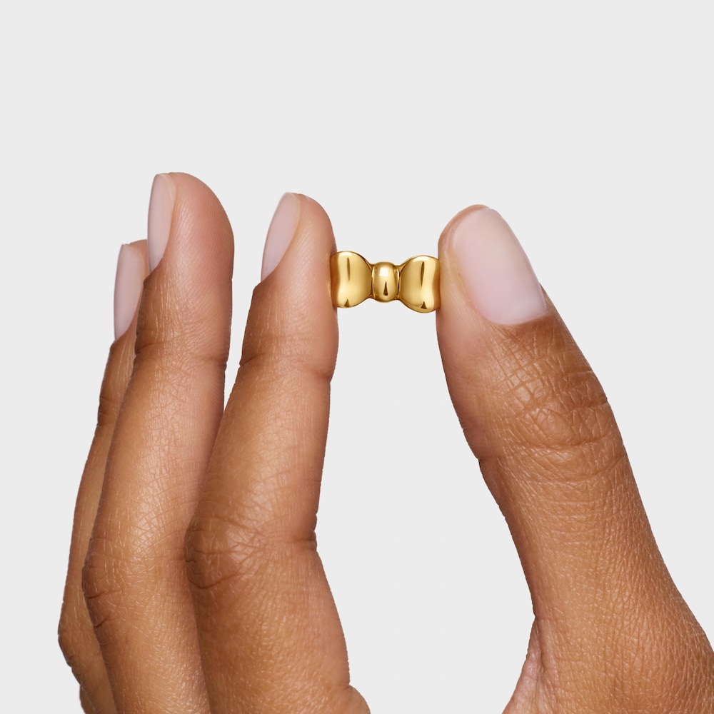 Dije lazo con ba&ntilde;o de oro de 18&nbsp;kt sobre plata 15&nbsp;mm TOUS Ribbon