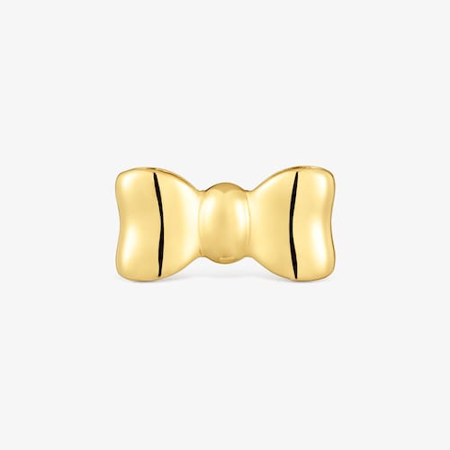 Colgante lazo con ba&ntilde;o de oro de 18&nbsp;kt sobre plata 25&nbsp;mm TOUS Ribbon