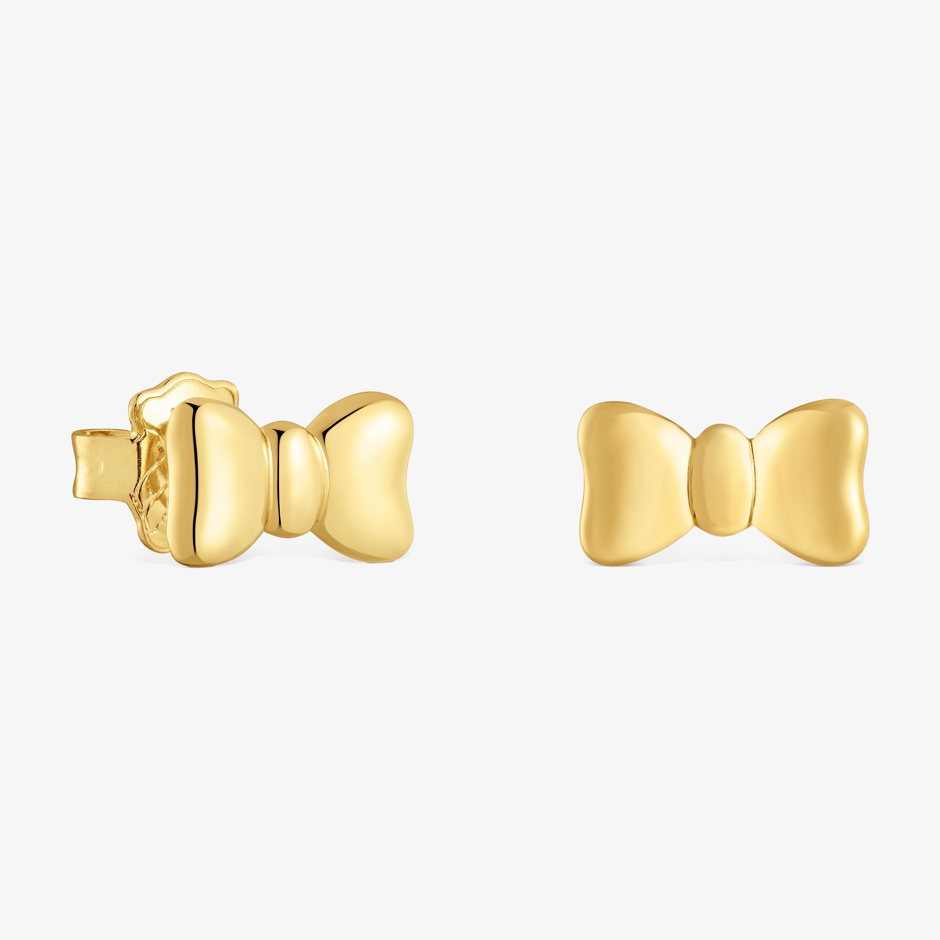 Bow earrings with 18K gold vermeil TOUS Ribbon